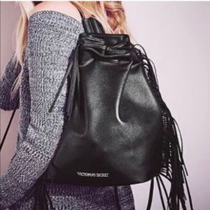 • Victoria’s Secret • Faux Leather Fringe Backpack